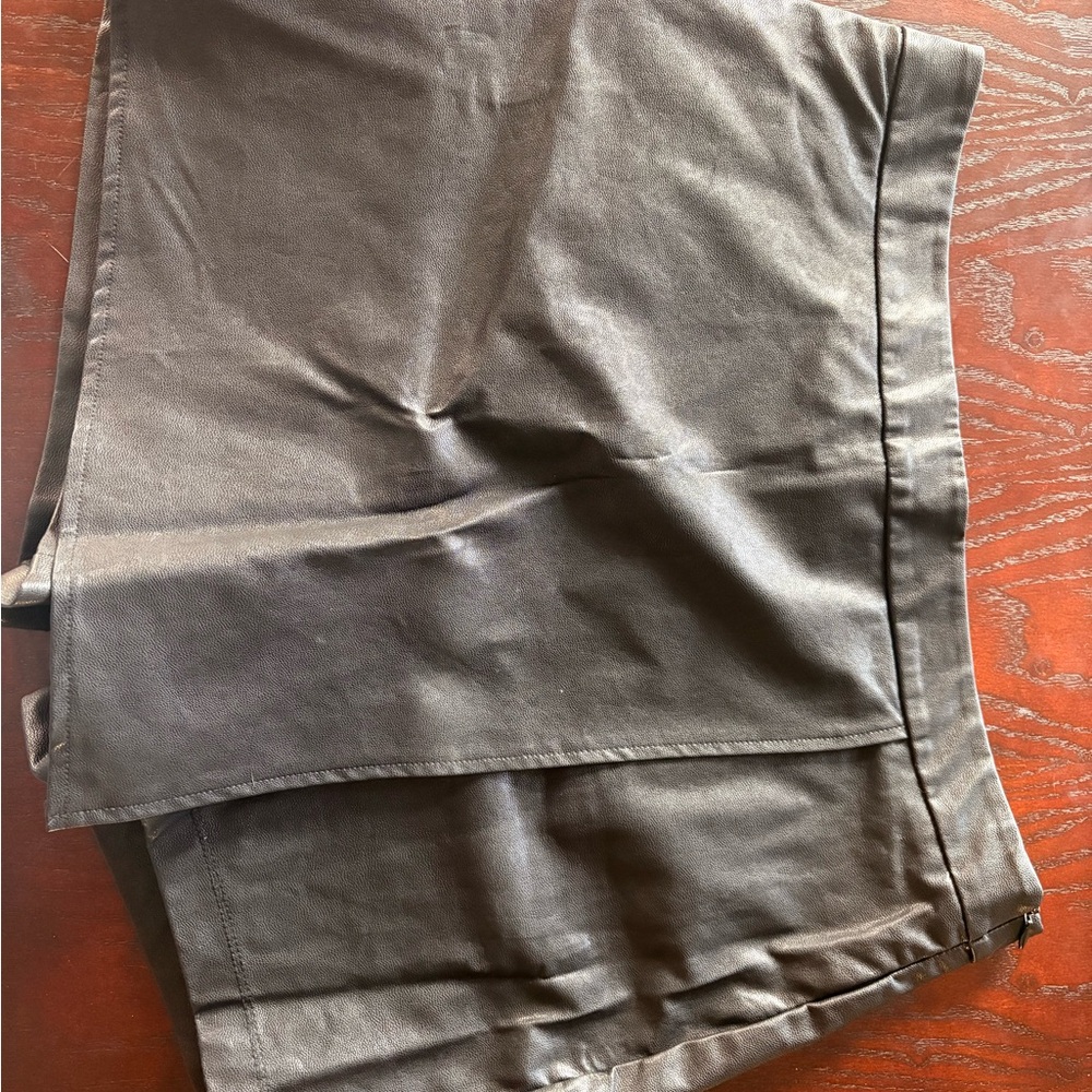 Women’s Black Pleather Skort